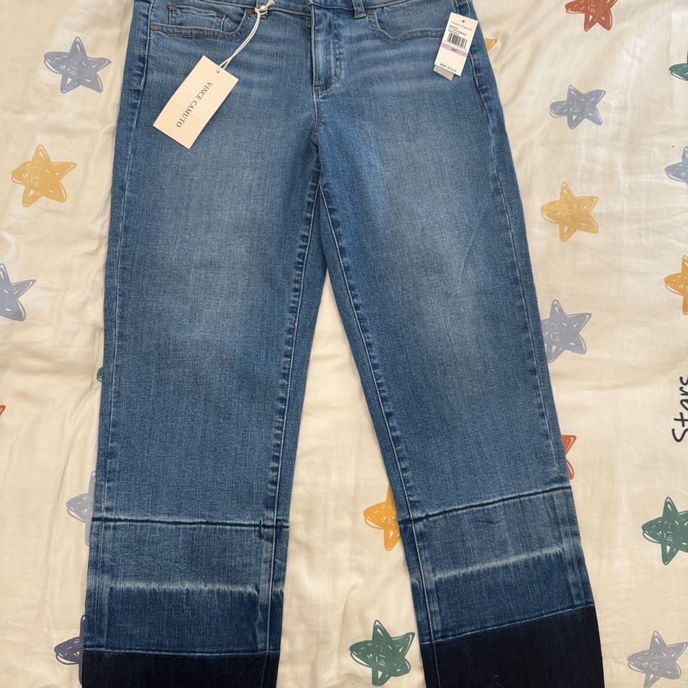 Vince Camuto Two-Tone Blue Ankle Jeans